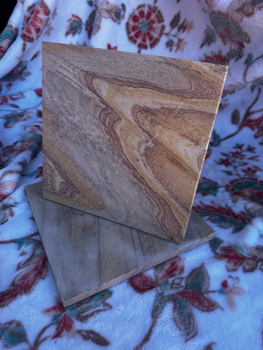 rainbow sandstone large coaster -1 piece