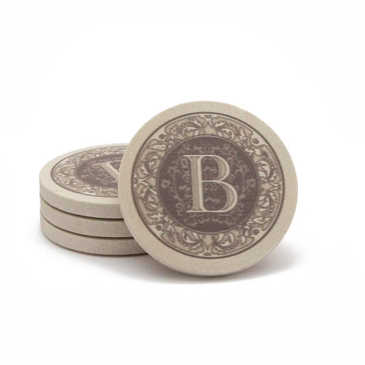 monogram coasters - 4 pack
