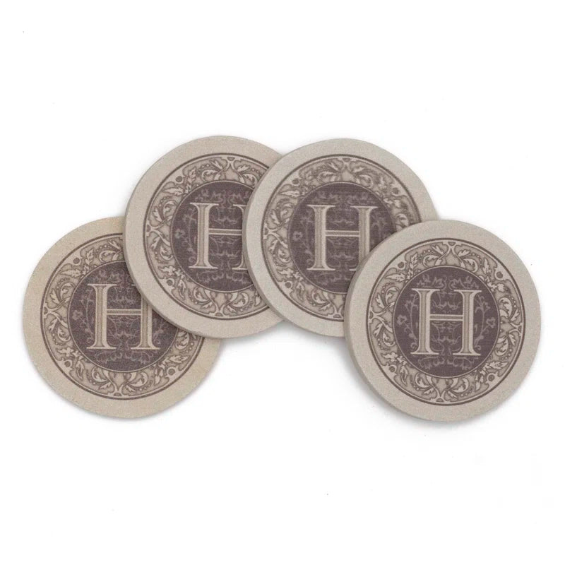 monogram coasters - 4 pack