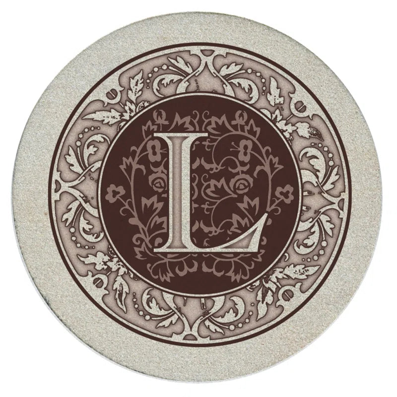 monogram coasters - 4 pack